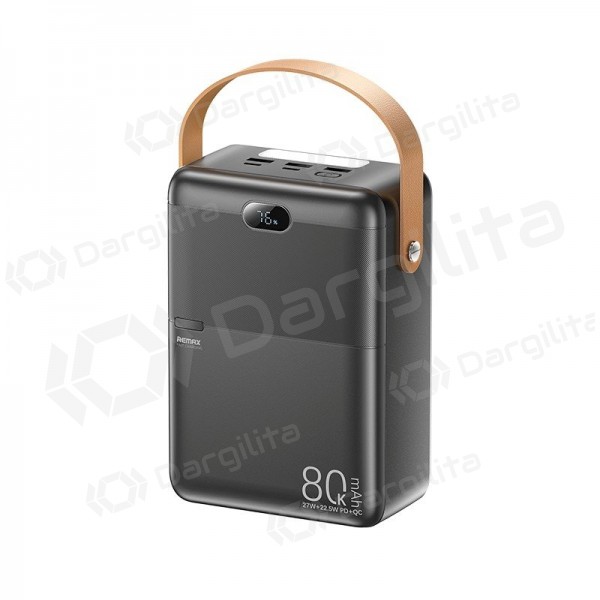 Išorinė baterija (Power Bank) Remax RPP-118 80000 mAh 22.5 W, juoda