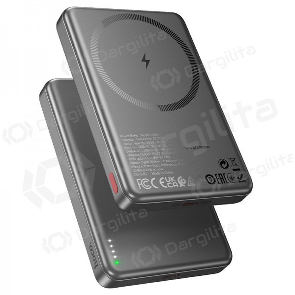 Išorinė baterija Power Bank Hoco Q26A PD20W Magnetic 10000mAh juoda Išorinė baterija Power Bank Hoco Q26A PD20W Magnetic 10000mAh juoda