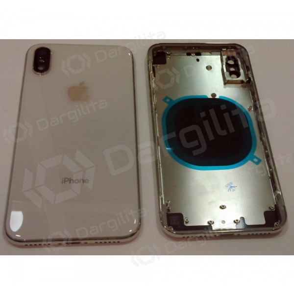 Apple iPhone X galinis baterijos dangtelis sidabrinis (baltas) full