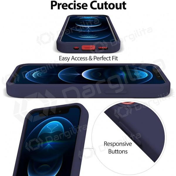 Apple iPhone 16 Pro dėklas Mercury "Silicone Case" (tamsiai mėlynas)