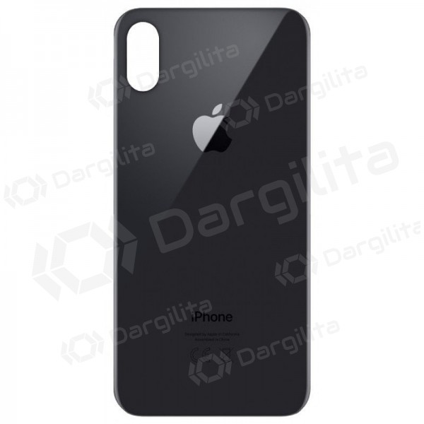 Apple iPhone X galinis baterijos dangtelis pilkas (space grey) (bigger hole for camera) Apple iPhone X galinis baterijos dangtelis pilkas (space grey) (bigger hole for camera)