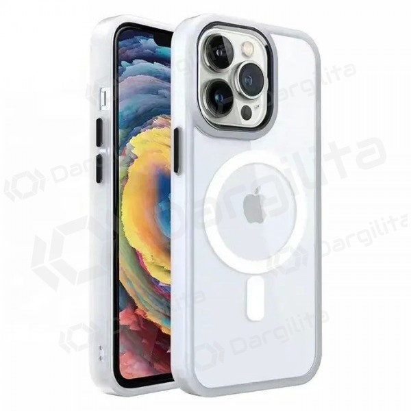 Apple iPhone 15 Plus dėklas "Premium Mag Cover" (baltas)