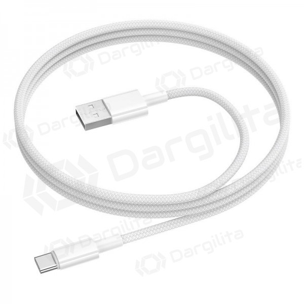 USB-C laidas Borofone BX117 USB-A į USB-C 1 m baltas