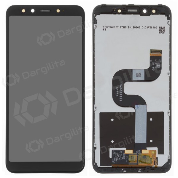 Xiaomi Mi A2 / Mi 6X ekranas (juodas) (su rėmeliu) (service pack) (originalus)