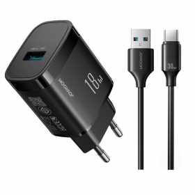 Telefono įkroviklis Joyroom JR-TF4 18 W USB-A QC PD juodas