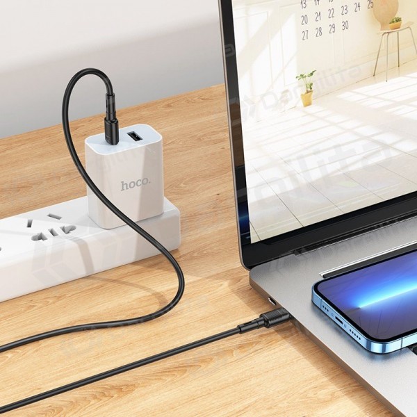 USB-C laidas Hoco X83 USB-C į USB-C 1 m 60 W juodas