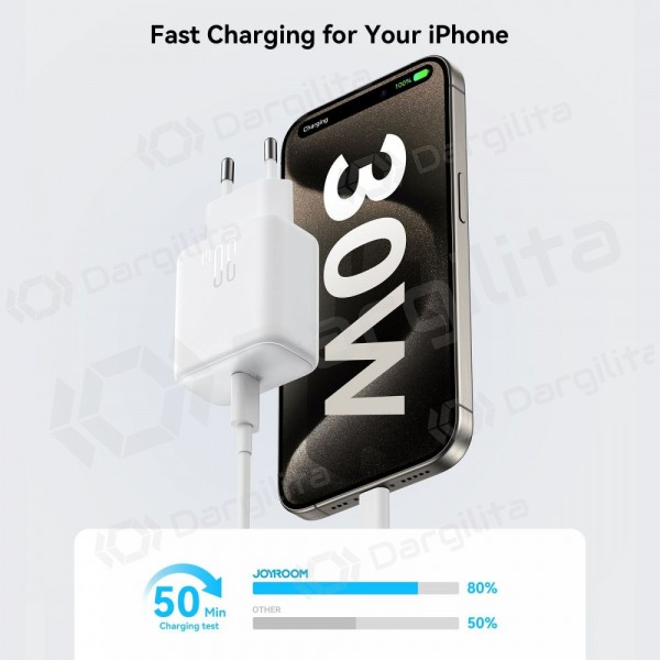Telefono įkroviklis Joyroom JR-TCF24 30 W USB-C baltas