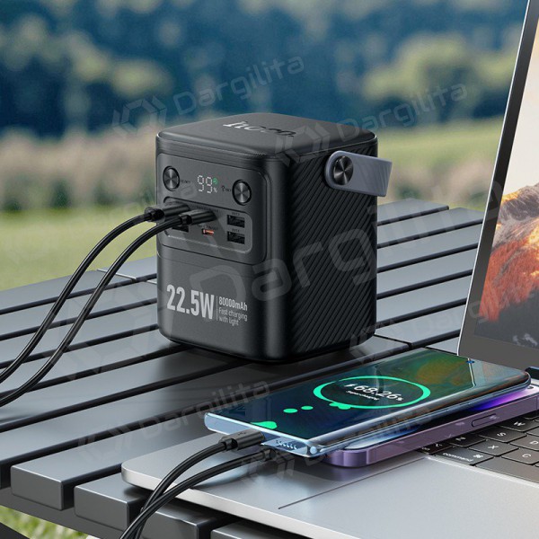 Išorinė baterija Power Bank Hoco J152 22.5W+PD20W 80000mAh juoda