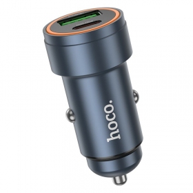Automobilinis telefono įkroviklis Hoco Z57A 30 W USB-C + USB-A