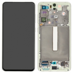 Samsung Galaxy S21 FE 5G ekranas (alyvinis) (su rėmeliu) (originalus)