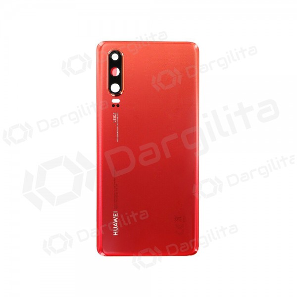 Huawei P30 galinis baterijos dangtelis raudonas (Amber Sunrise) (naudotas grade A, originalus)