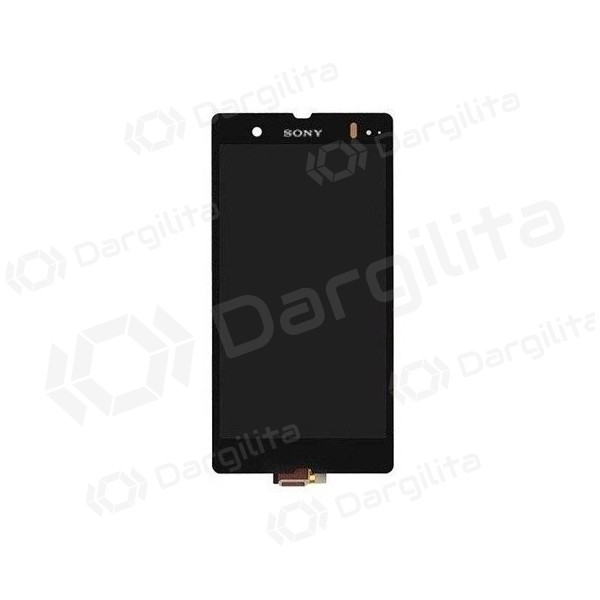 Sony Xperia Z L36h C6602 / Xperia Z C6603 ekranas (violetinis) (su rėmeliu) (service pack) (originalus)