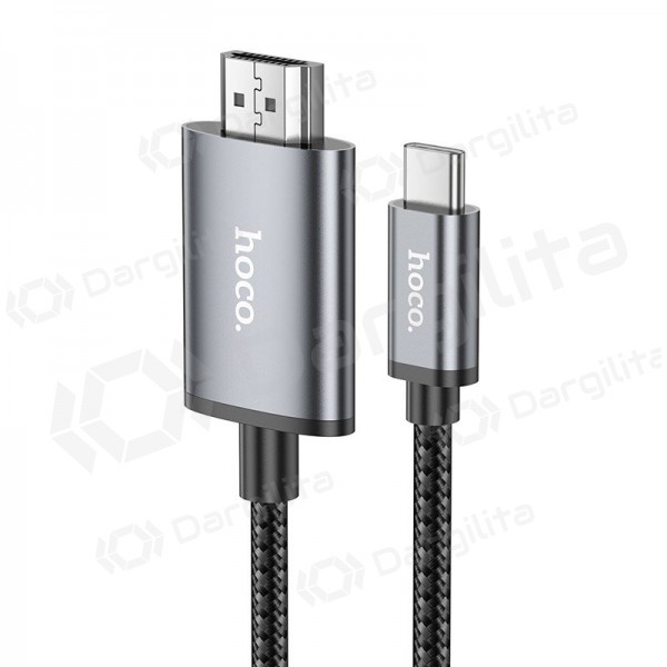 Adapteris Hoco UA27 USB-C to HDMI pilkas