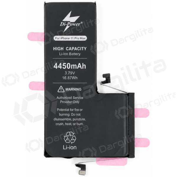 Apple iPhone 11 Pro Max baterija, akumuliatorius Di-Power 4450 mAh (padidintos talpos)