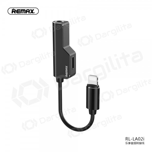Adapteris Remax RL-LA02i iš Lightning į 2x Lightning (juodas)