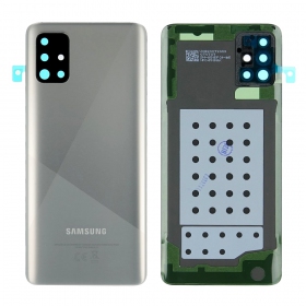 Samsung A515 Galaxy A51 2020 galinis baterijos dangtelis sidabrinis (Haze Crush Silver) (service pack) (originalus)
