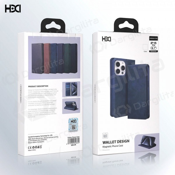 Samsung Galaxy A37 dėklas "HDD Magnetic Wallet Case" (juodas)