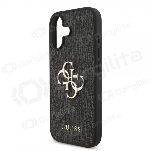 Apple iPhone 17 dėklas "Guess PU 4G Metal Logo" (pilkas)