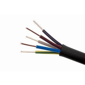 Lietkabelis OMY maitinimo kabelis 5x2.5 (100m, juodas)