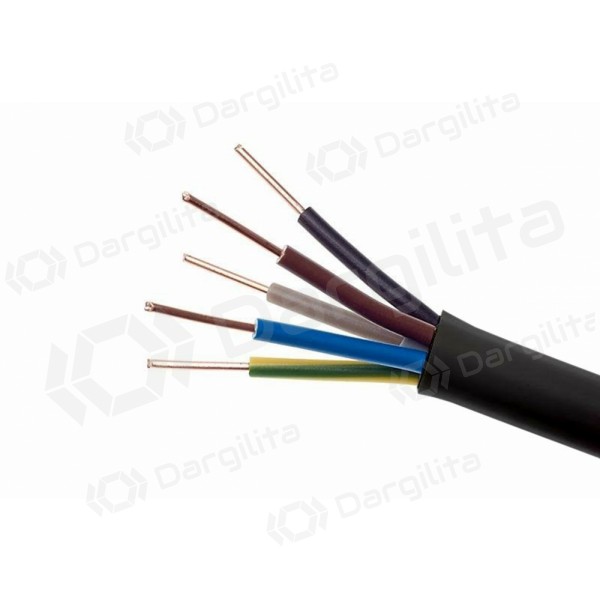 Lietkabelis OMY maitinimo kabelis 5x2.5 (100m, juodas)