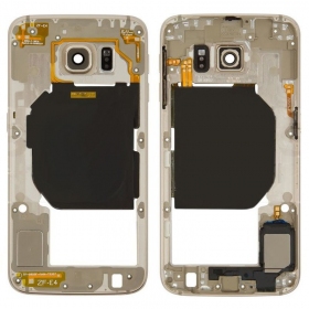 Samsung G920F Galaxy S6 vidinis korpusas (auksinis) (naudotas Grade B, originalus)