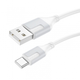 USB-C laidas Borofone BX101 USB-A į USB-C 1 m baltas