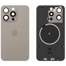 Apple iPhone 15 Pro galinis dangtelis (pilkas) (Premium)