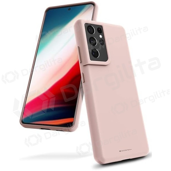 Samsung Galaxy S25 FE dėklas Mercury "Silicone Case" (rožinio smėlio)