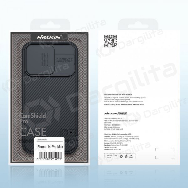 Apple iPhone 14 Pro Max dėklas „Nillkin CamShield Pro“ (mėlynas) Apple iPhone 14 Pro Max dėklas „Nillkin CamShield Pro“ (mėlynas)