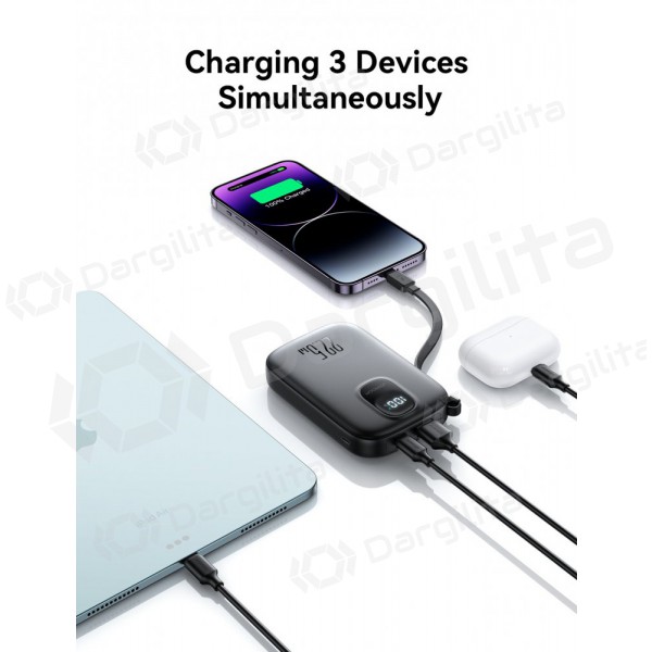 Išorinė baterija Power Bank Joyroom JR-PBF18 22.5W with Lightning cable 10000mAh juoda