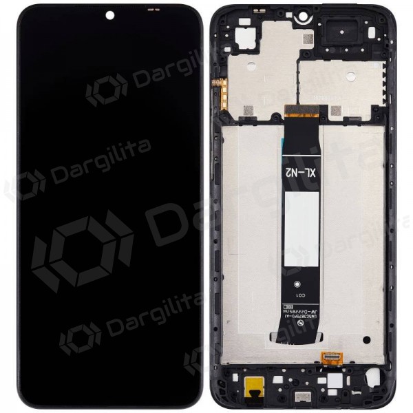 Xiaomi Redmi A1, A1+ ekranas (juodas) (su rėmeliu) (originalus)