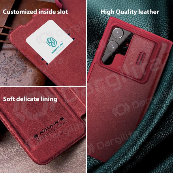Samsung Galaxy A14 dėklas „Nillkin Leather“ (raudonas) Samsung Galaxy A14 dėklas „Nillkin Leather“ (raudonas)