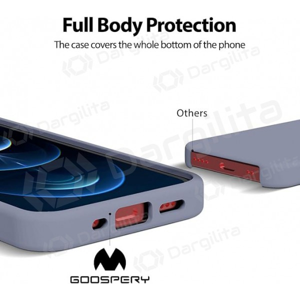 Apple iPhone 11 dėklas Goospery "Silicone Case" (levandos pilka)