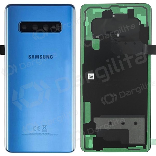Samsung G975 Galaxy S10 Plus galinis baterijos dangtelis mėlynas (Prism Blue) (naudotas grade C, originalus)