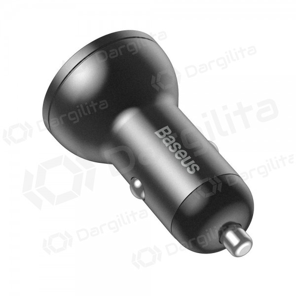 Automobilinis telefono įkroviklis Baseus Digital Display CCBX-0G 24 W 2x USB-A juodas