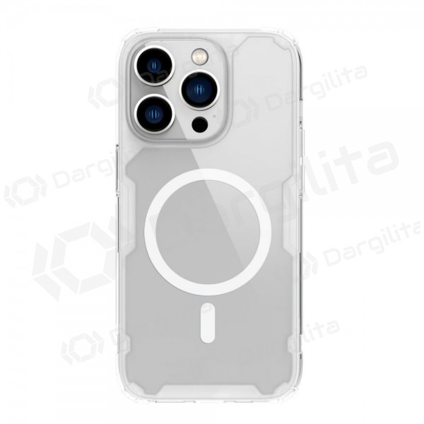 Apple iPhone 13 dėklas „Nillkin Nature Magnetic“ (baltas) Apple iPhone 13 dėklas „Nillkin Nature Magnetic“ (baltas)