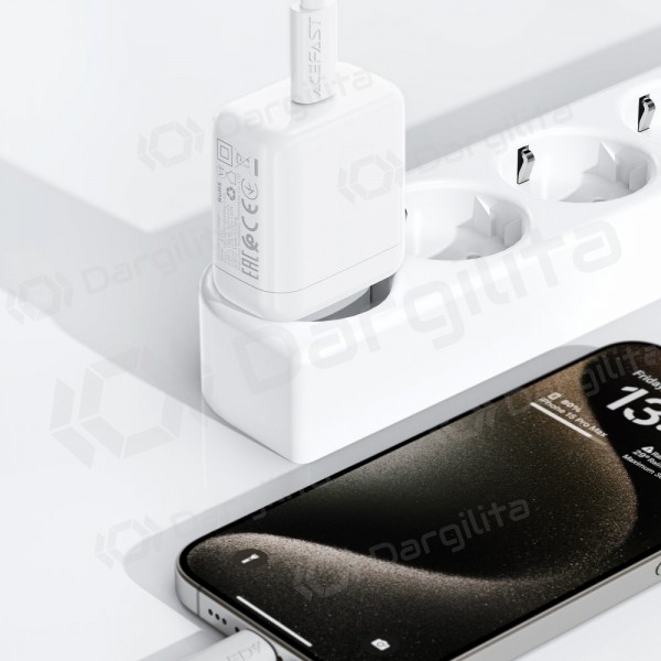 Telefono įkroviklis Acefast A130 20 W USB-C PD QC baltas