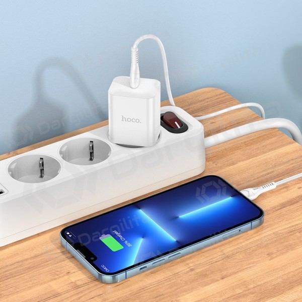 Telefono įkroviklis Hoco N27 20 W USB-C baltas
