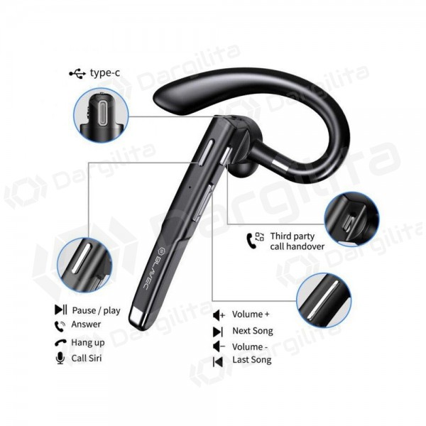 Bluetooth laisvų rankų įranga Blavec Discover 55 BHDI55-B Bluetooth 5.1 USB-C juoda