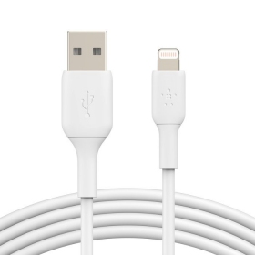 Lightning laidas Belkin Boost Charge USB-A į Lightning 2 m baltas