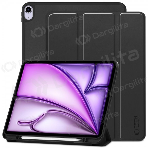 Apple iPad Air 13 M2 2024, M3 2025, M4 2026 dėklas "Tech-Protect SmartCase Pen Holder" (juodas)