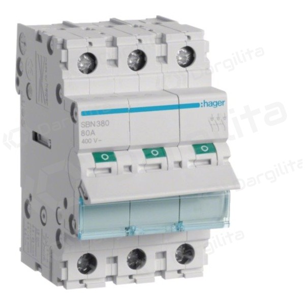 Kirtiklis Hager SBN380 (3P, 80A, 400V, 3 mod.)