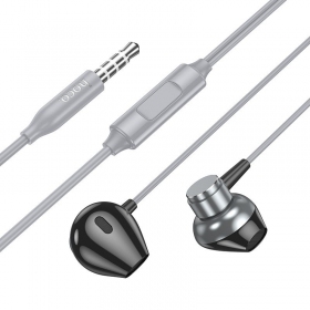Ausinės su 3.5 mm jungtimi Hoco M125 pilkos