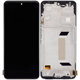 Xiaomi Redmi Note 12 5G / Poco X5 5G ekranas (juodas) (su rėmeliu) (Premium)