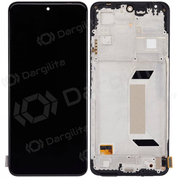 Xiaomi Redmi Note 12 5G / Poco X5 5G ekranas (juodas) (su rėmeliu) (Premium)