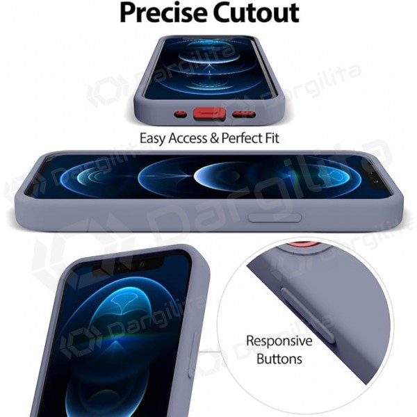 Apple iPhone 12 Pro Max dėklas Mercury "Silicone Case" (levandos pilka) Apple iPhone 12 Pro Max dėklas Mercury "Silicone Case" (levandos pilka)