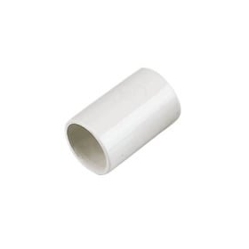 Tiesus sujungimas 16mm vamzdžiams su išplatintu galu, baltas (100)