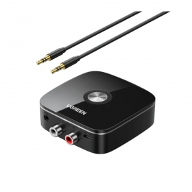 Bluetooth adapteris Ugreen CM123 2xRCA AUX Bluetooth 5.0 juodas