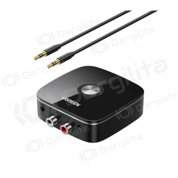 Bluetooth adapteris Ugreen CM123 2xRCA AUX Bluetooth 5.0 juodas