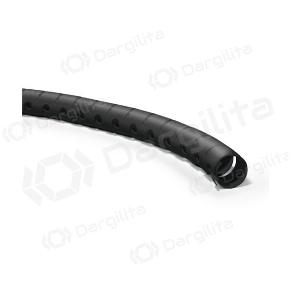 Vamzdis spiralinis kabelių apsaugai su įrankiu kabelių įvedimui D8 Hellermann Tyton HWPP8 (RITĖ 25m , juodas)